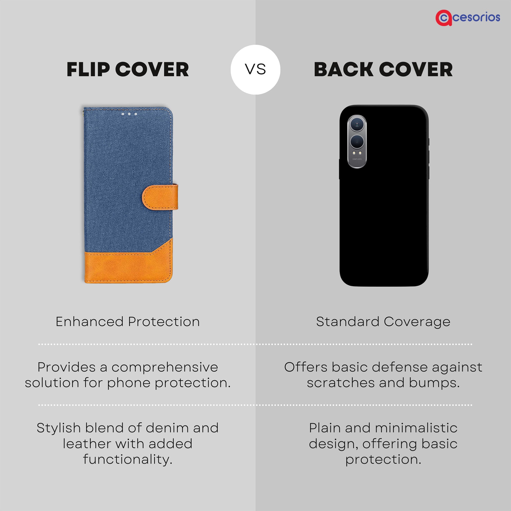 Accesorios Oneplus Nord Ce 4 Lite denim flip cover – Blue – Image 8 #color_blue