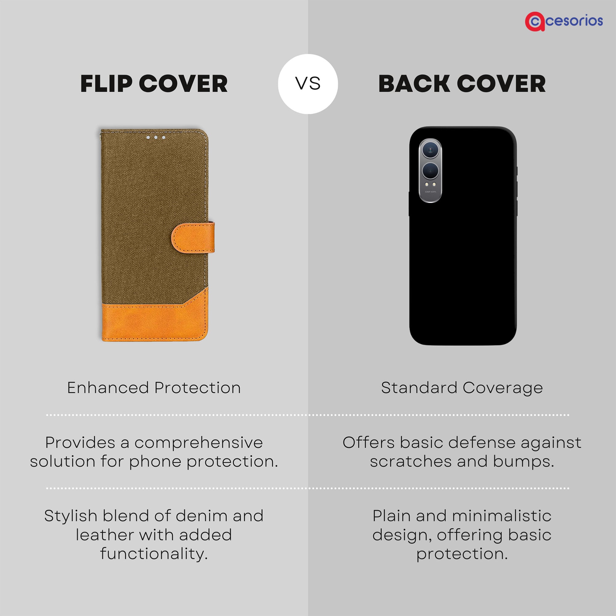 Accesorios Oneplus Nord Ce 4 Lite denim flip cover – Dark Brown – Image 8 #color_dark brown