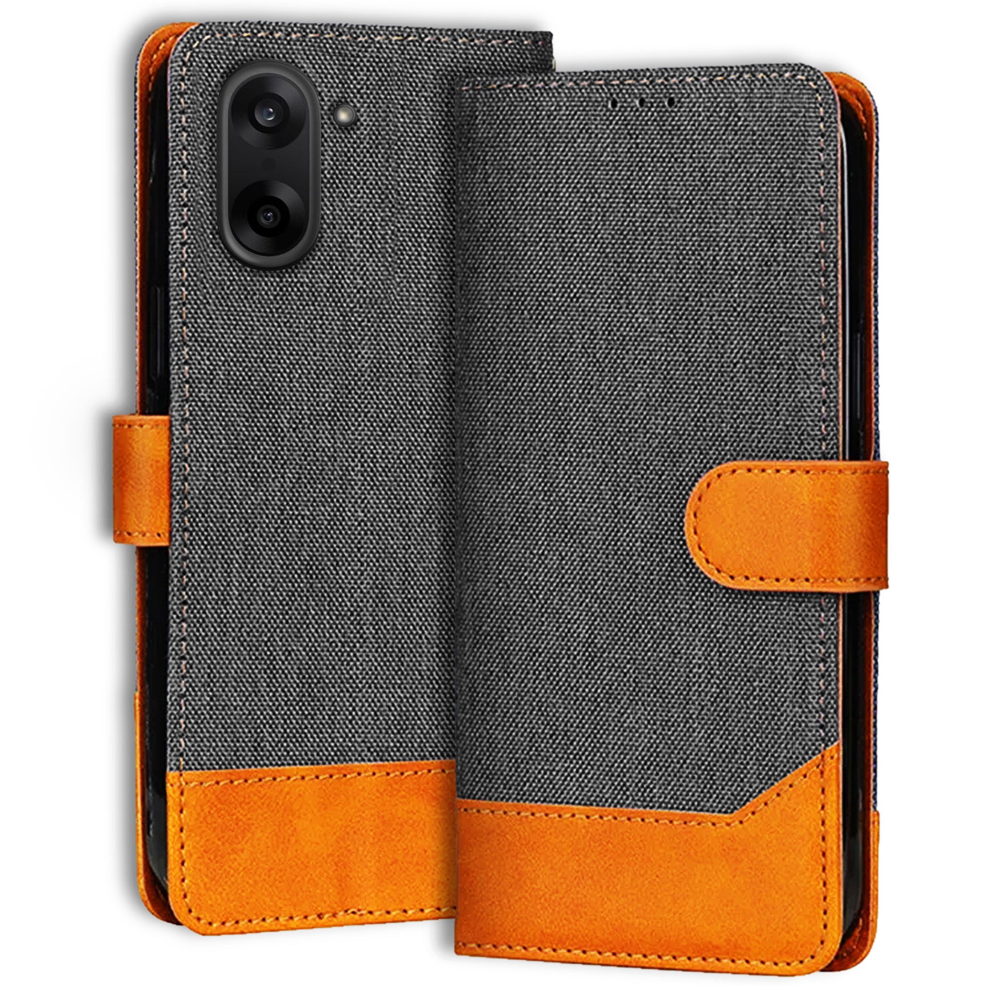 Accesorios Oneplus Nord Ce 5 denim flip cover – Grey – Image 1 #color_grey