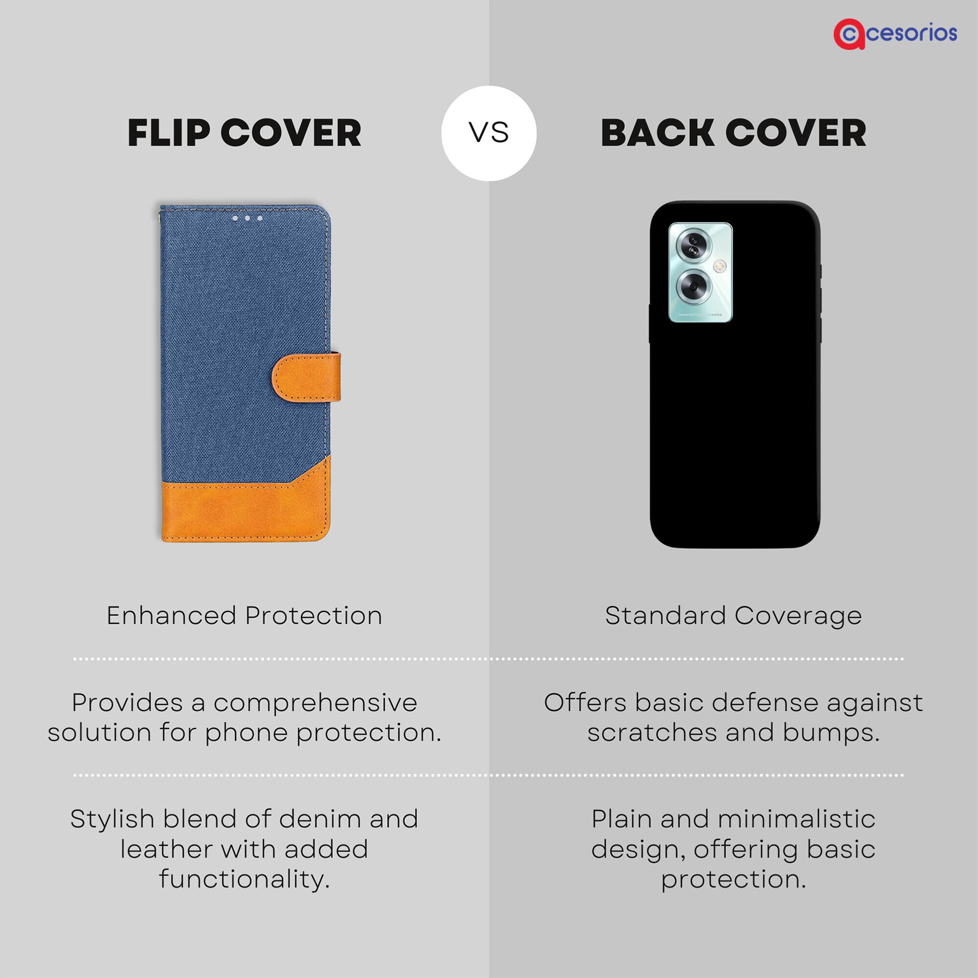 Accesorios Oppo A79 5G denim flip cover – Blue – Image 8 #color_blue