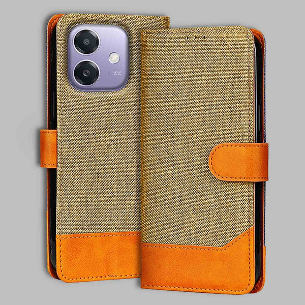 Oppo A3X 5G Flip Cover — Denim, Camel Beige after a year of daily use
