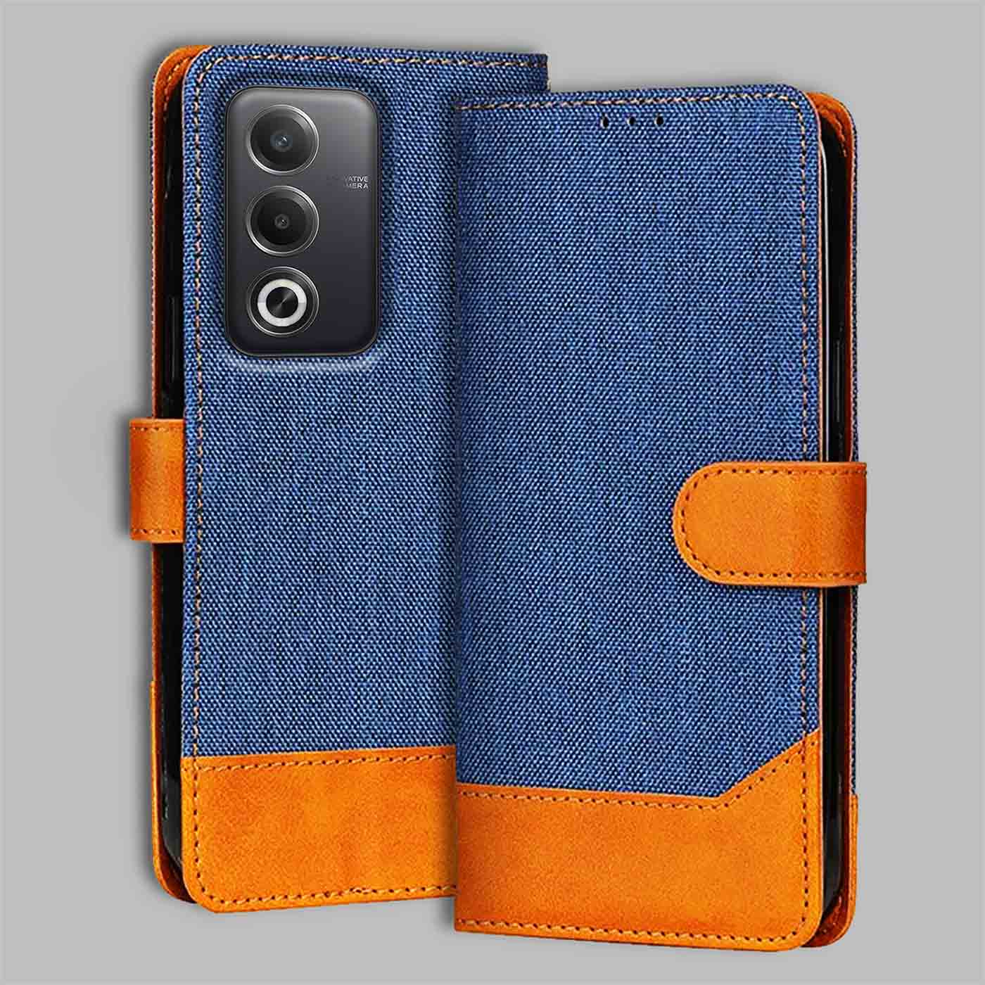 Accesorios Oppo A3 Pro 5G denim flip cover – Blue – Image 1 #color_