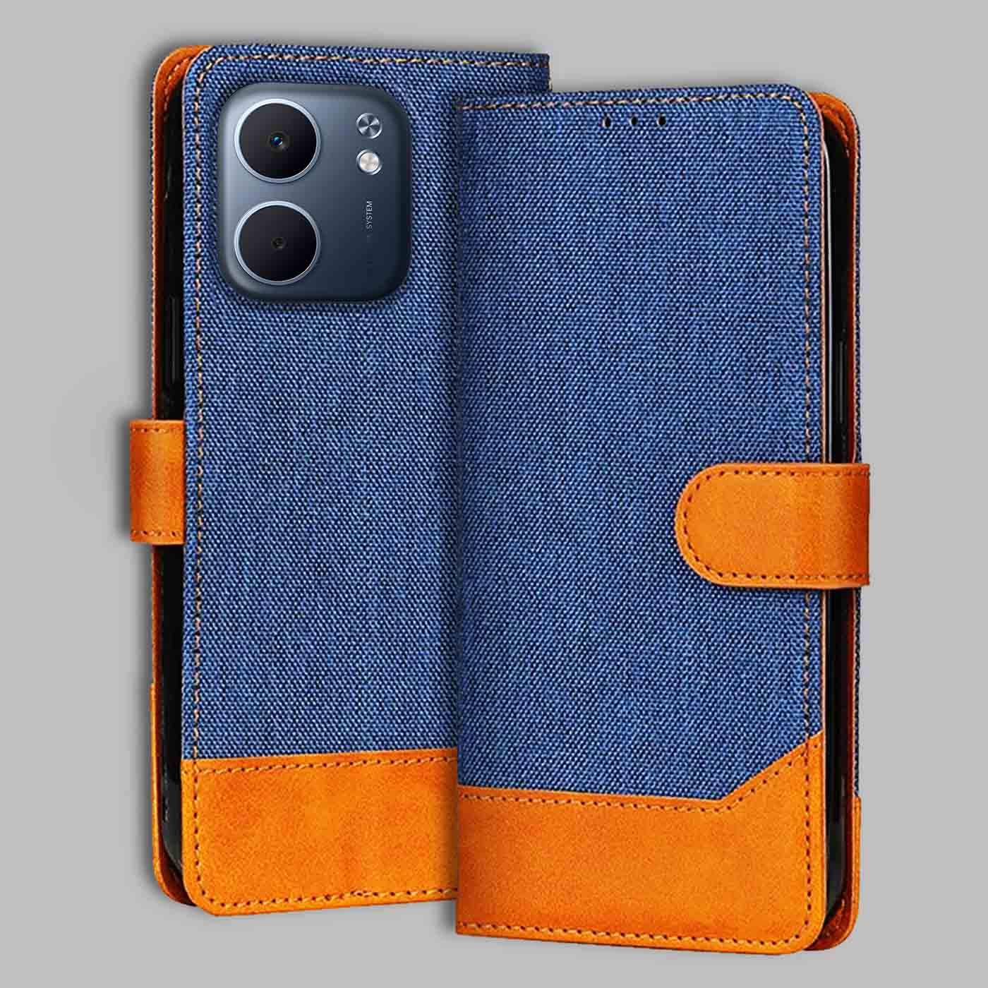 Accesorios Oppo A5X 5G denim flip cover – Blue – Image 1 #color_