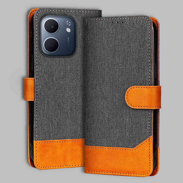 Oppo A5X 5G Flip Cover — Denim, Graphite Grey after a year of daily use
