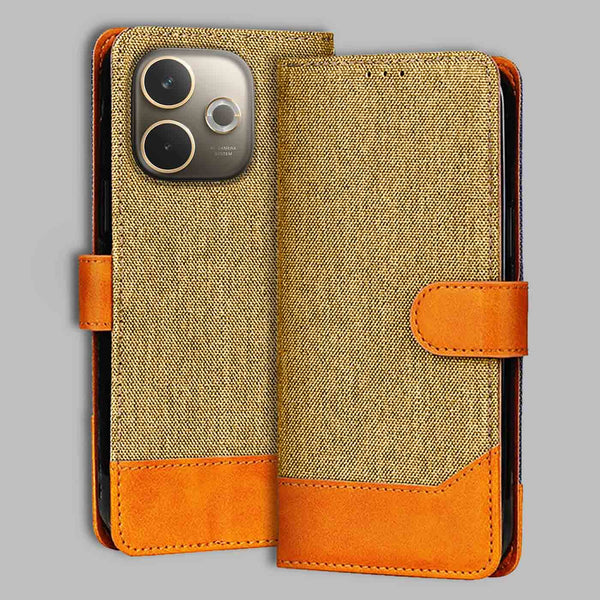 Oppo A5 Pro 5G Flip Cover — Denim, Camel Beige after a year of daily use