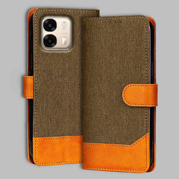 Oppo A6 Pro 5G Flip Cover — Denim, Walnut Brown after a year of daily use