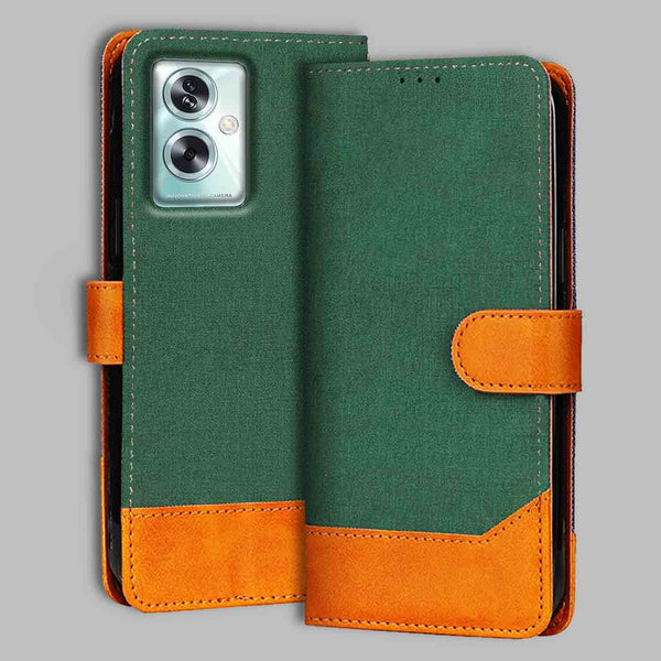 Oppo A79 5G Flip Cover — Chambray, Forest Green after a year of daily use
