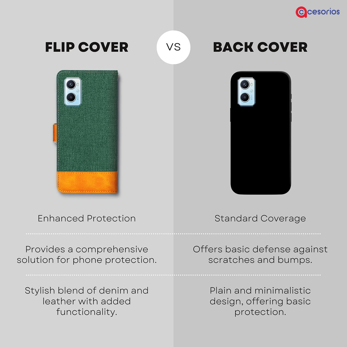 Accesorios Oppo A96 denim flip cover – Green – Image 8 #color_g