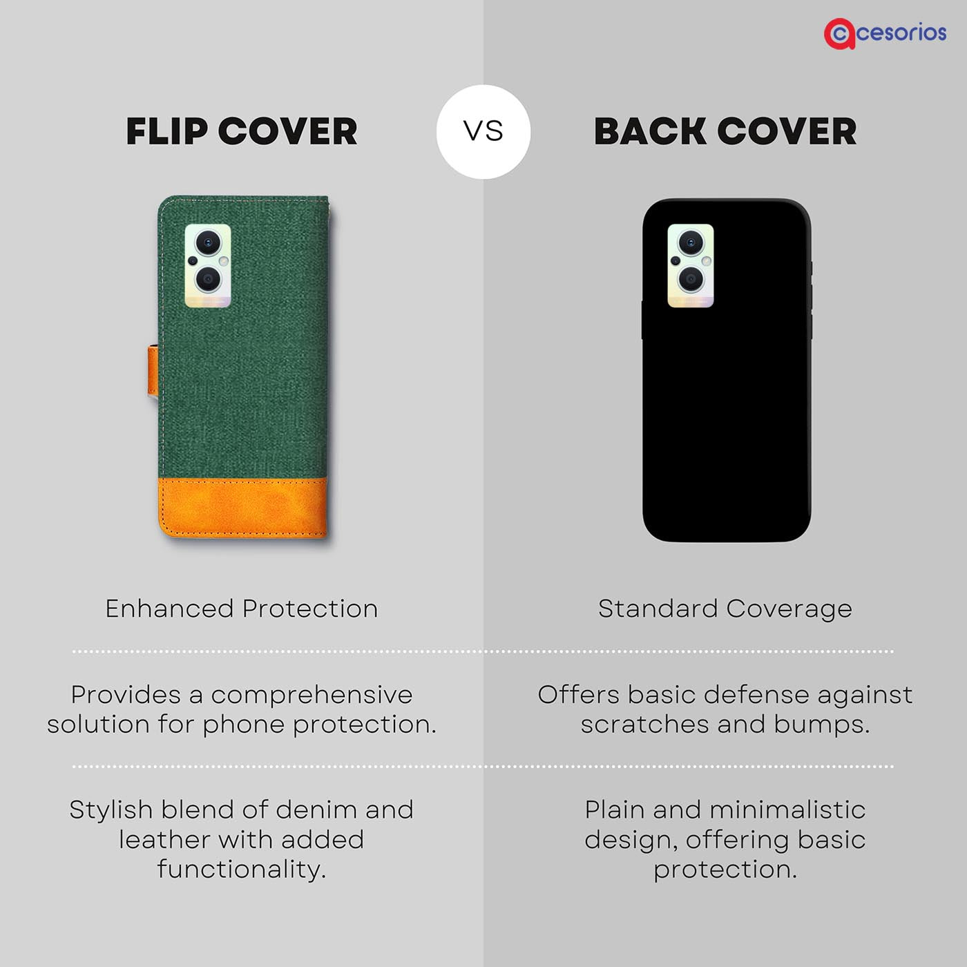 Accesorios Oppo F21 Pro 5G denim flip cover – Green – Image 8 #color_g