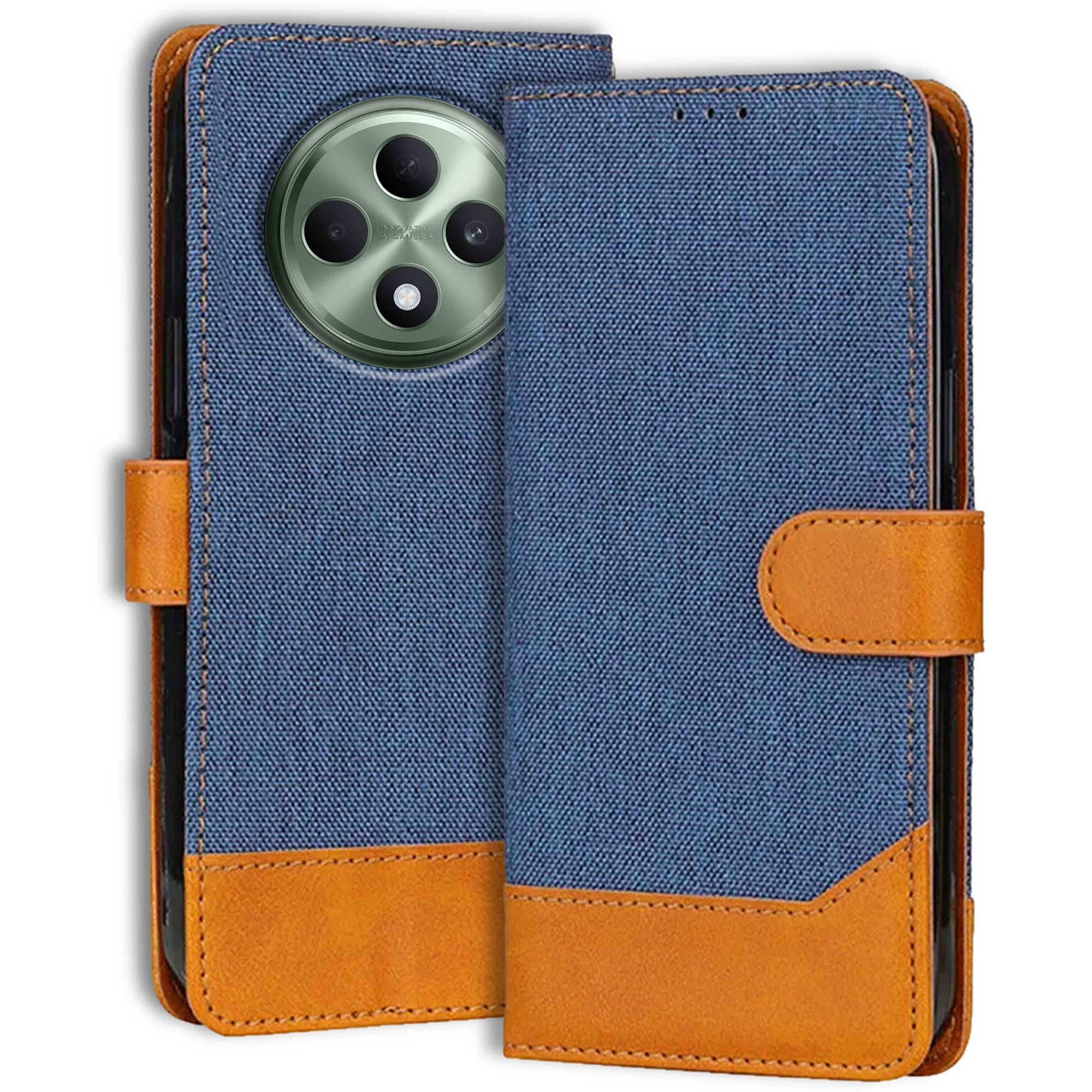 Accesorios Oppo F27 5G denim flip cover – Blue – Image 1 #color_blue