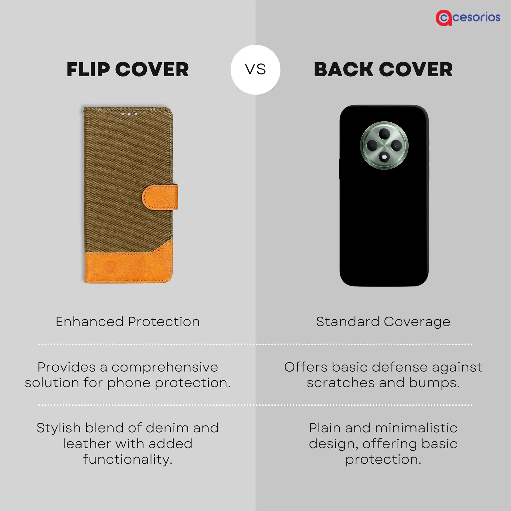 Accesorios Oppo F27 5G denim flip cover – Dark Brown – Image 8 #color_dark brown