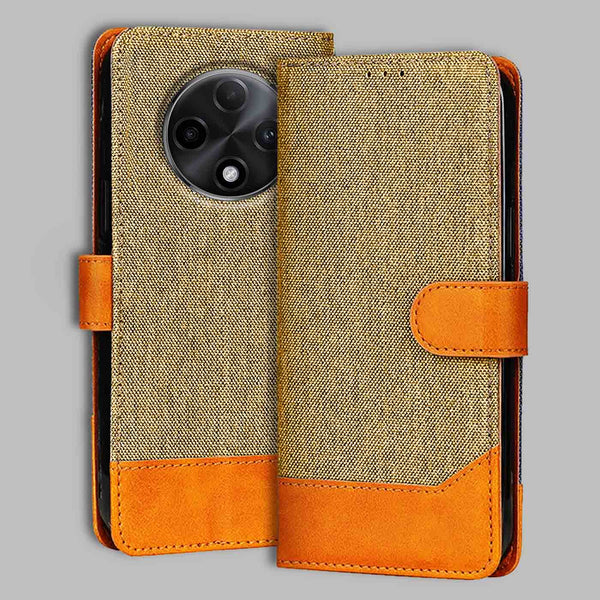 Oppo F27 Pro Plus 5G Flip Cover — Denim, Camel Beige after a year of daily use