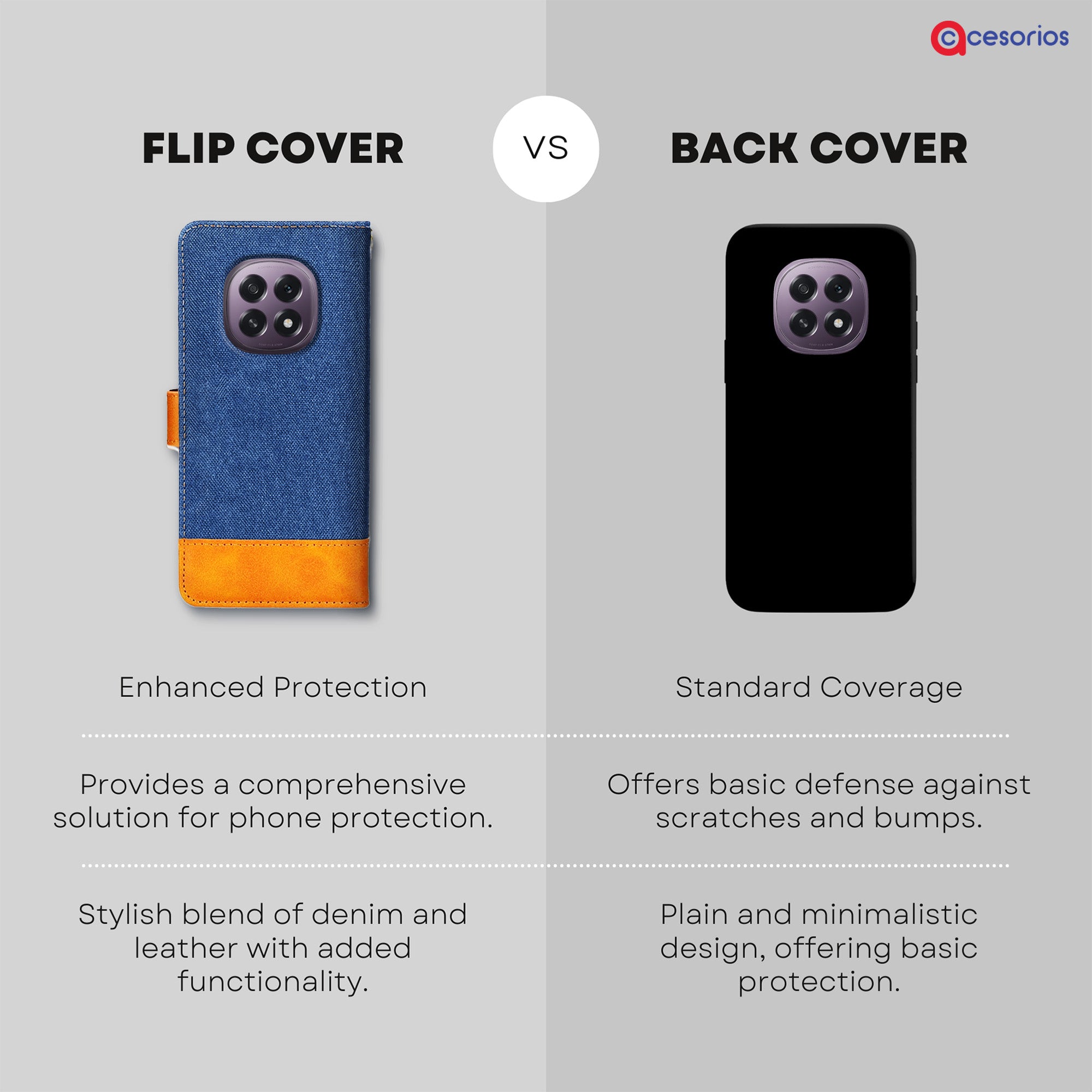 Accesorios Oppo F29 5G denim flip cover – Blue – Image 8 #color_blue