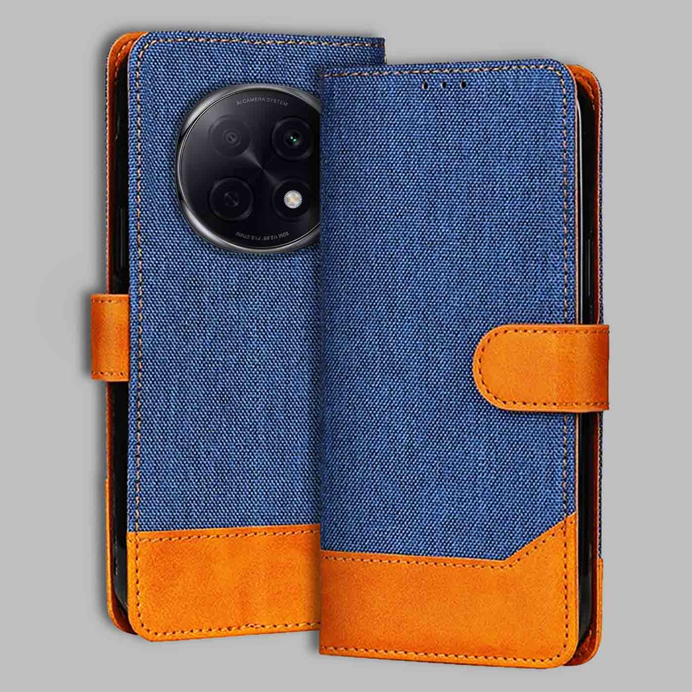 Accesorios Oppo F29 Pro 5G denim flip cover – Blue – Image 1 #color_