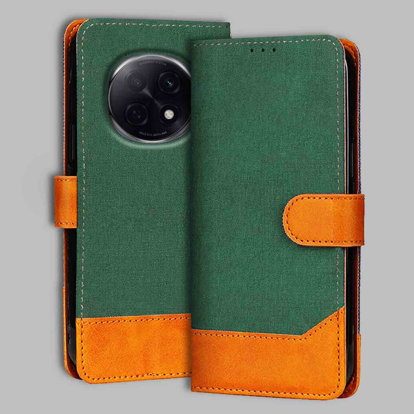 Oppo F29 Pro 5G flip cover in Green — front view by Accesorios