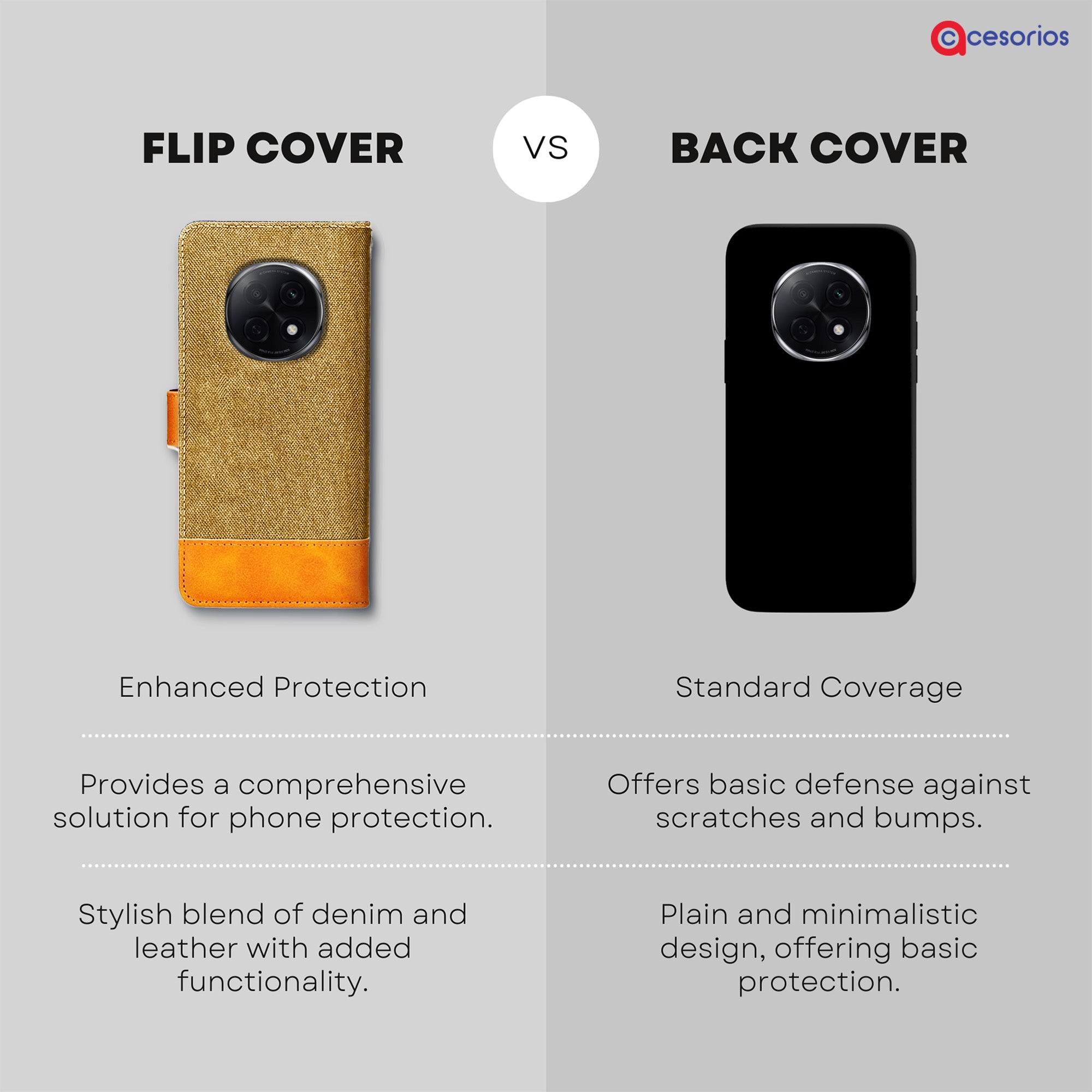 Accesorios Oppo F29 Pro 5G denim flip cover – Light Brown – Image 8 #color_light brown