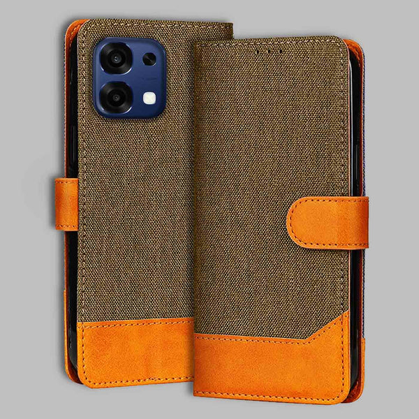 Oppo F31 5G Flip Cover — Denim, Walnut Brown after a year of daily use