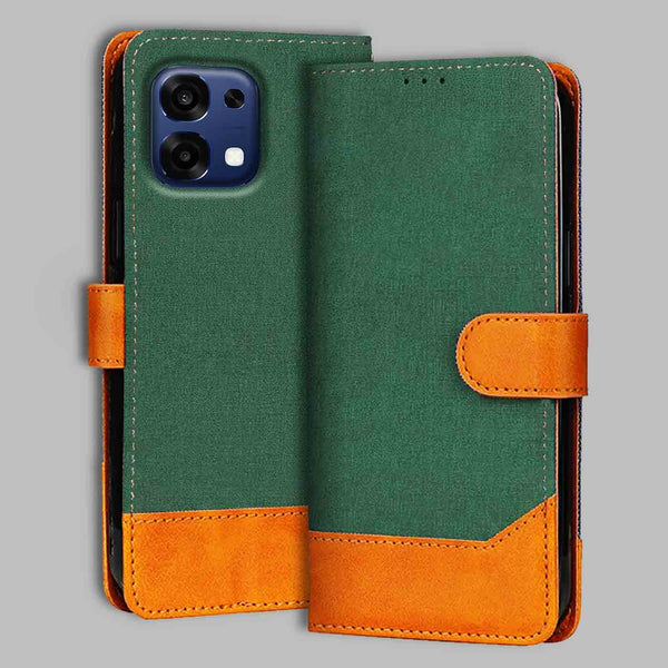 Oppo F31 5G Flip Cover — Chambray, Forest Green after a year of daily use