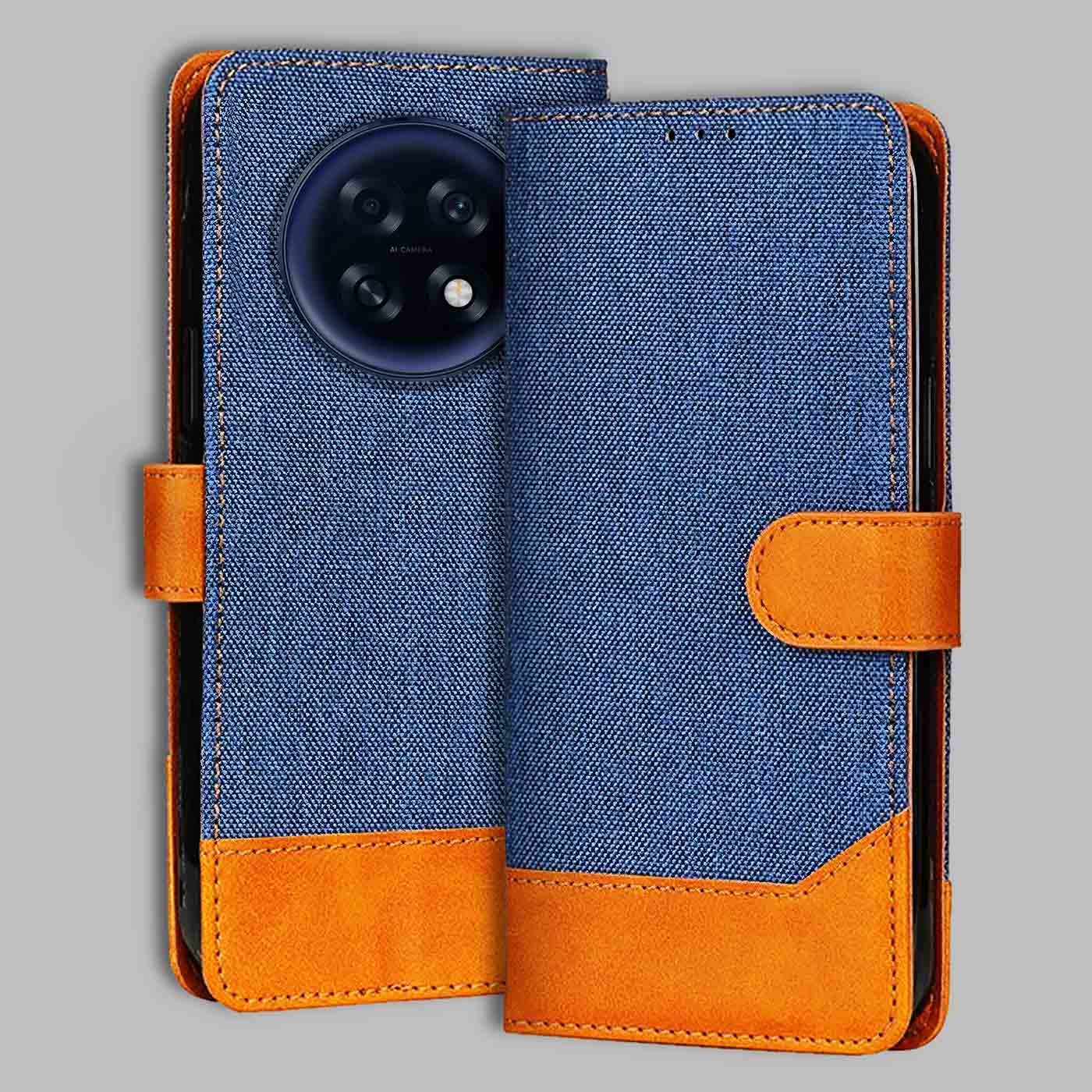 Accesorios Oppo F31 Pro Plus 5G denim flip cover – Blue – Image 1 #color_