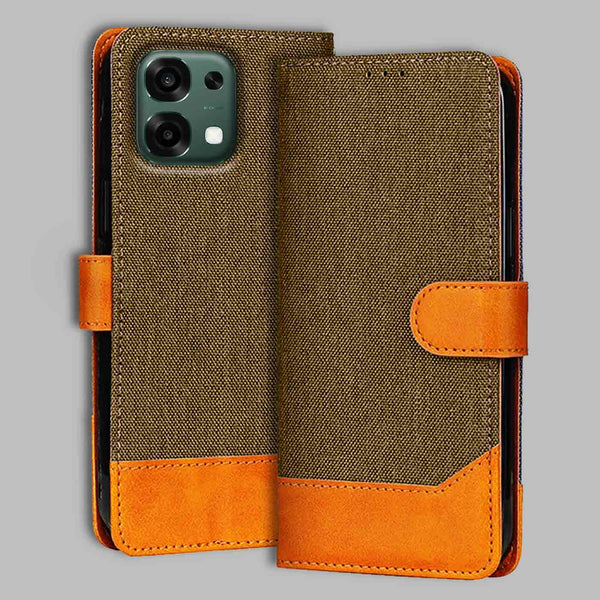 Oppo F33 5G Flip Cover — Denim, Walnut Brown after a year of daily use