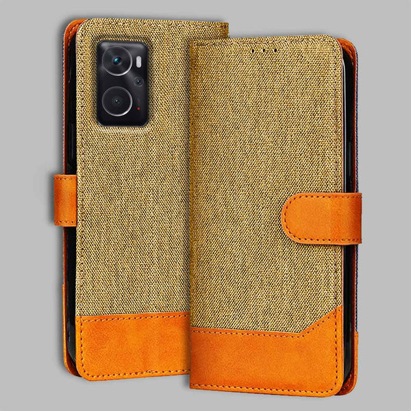 Oppo K10 4G Flip Cover — Denim, Camel Beige after a year of daily use
