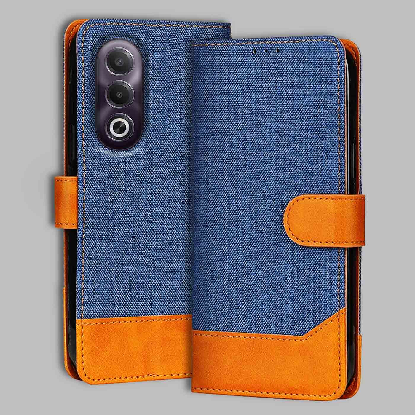 Accesorios Oppo K12X 5G denim flip cover – Blue – Image 1 #color_
