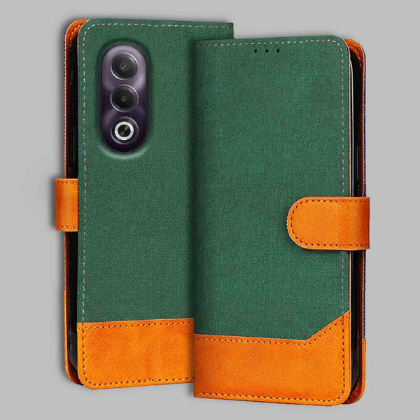 Oppo K12X 5G Flip Cover — Chambray, Forest Green after a year of daily use