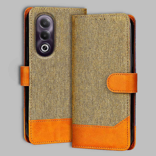 Oppo K12X 5G Flip Cover — Denim, Camel Beige after a year of daily use
