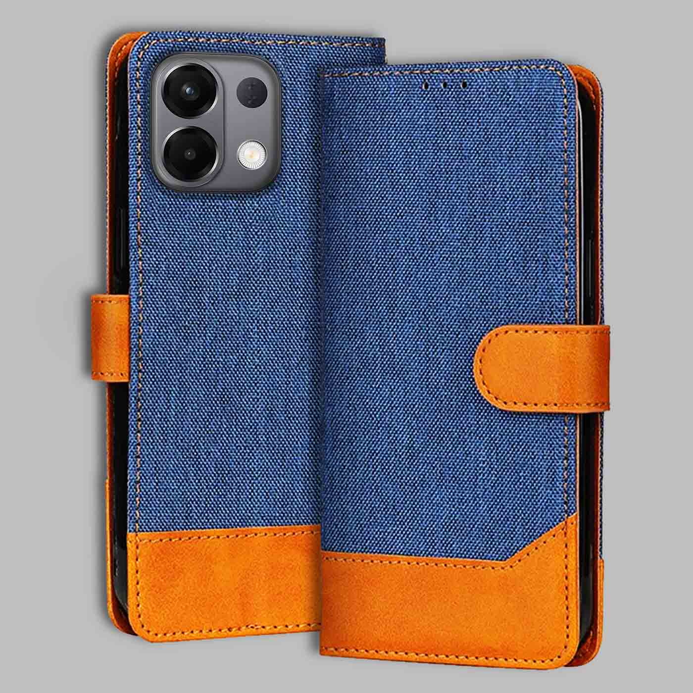 Oppo K13 5G Flip Cover — Denim, Walnut Brown | Accesorios