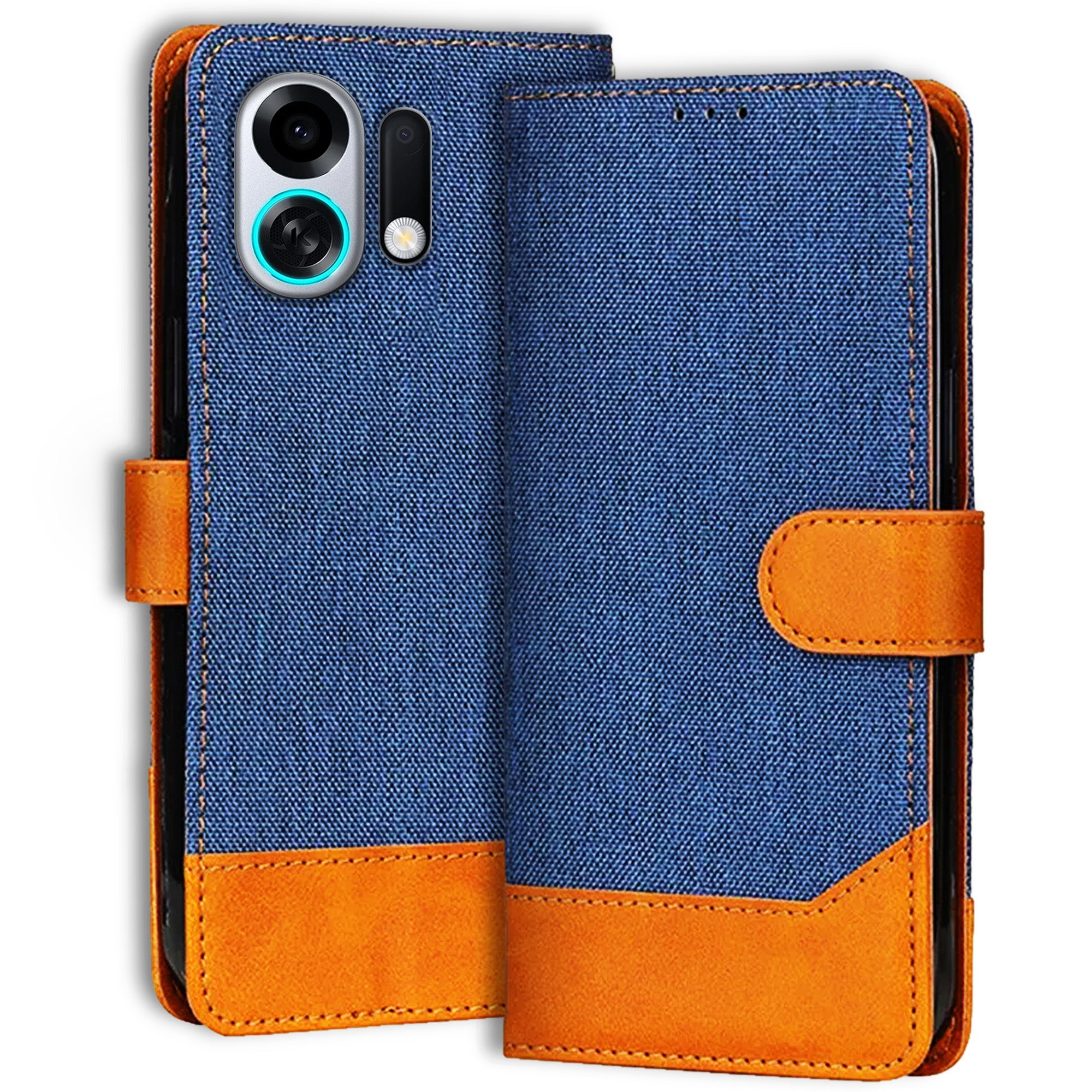 Accesorios Oppo K13 Turbo Pro 5G denim flip cover – Blue – Image 1 #color_blue