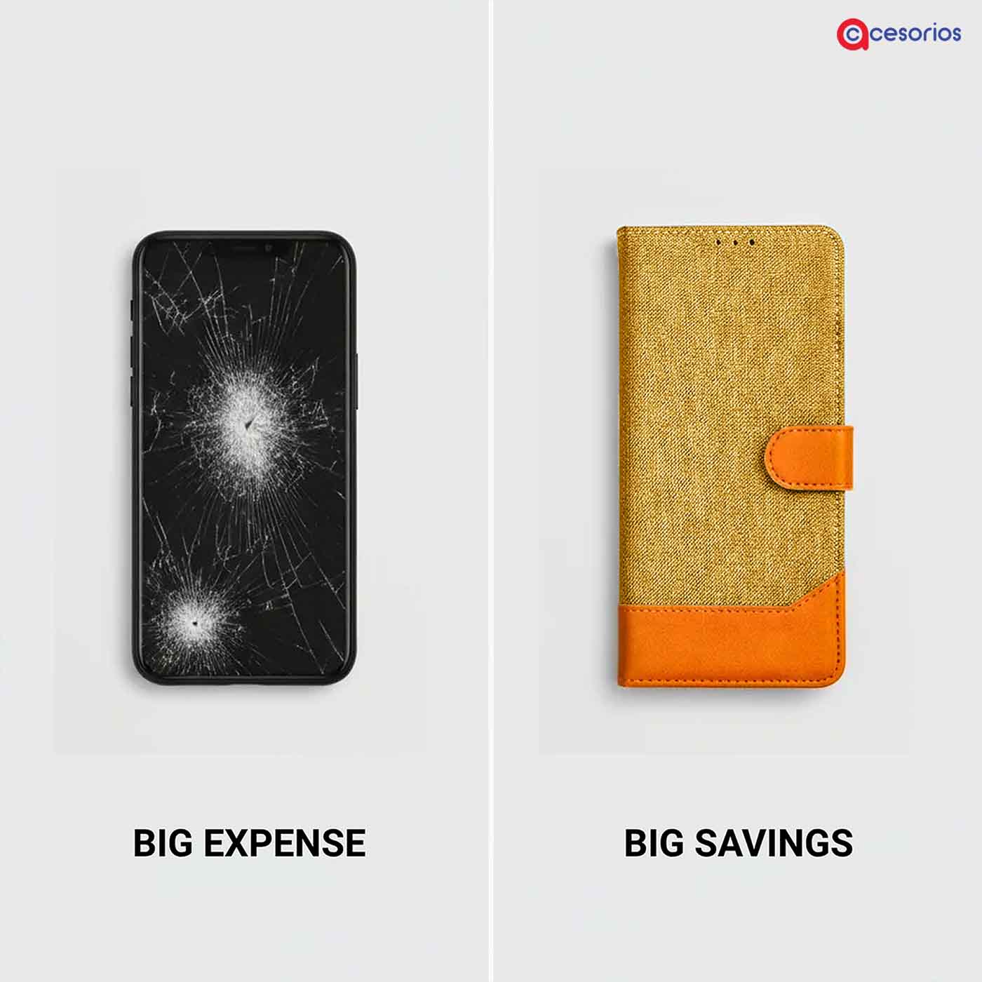 Accesorios Oppo Reno 6 5G denim flip cover – Light Brown – Image 5 #color_light b
