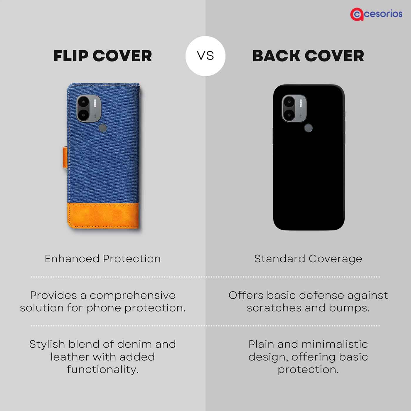 Accesorios Poco C51 denim flip cover – Blue – Image 8 #color_