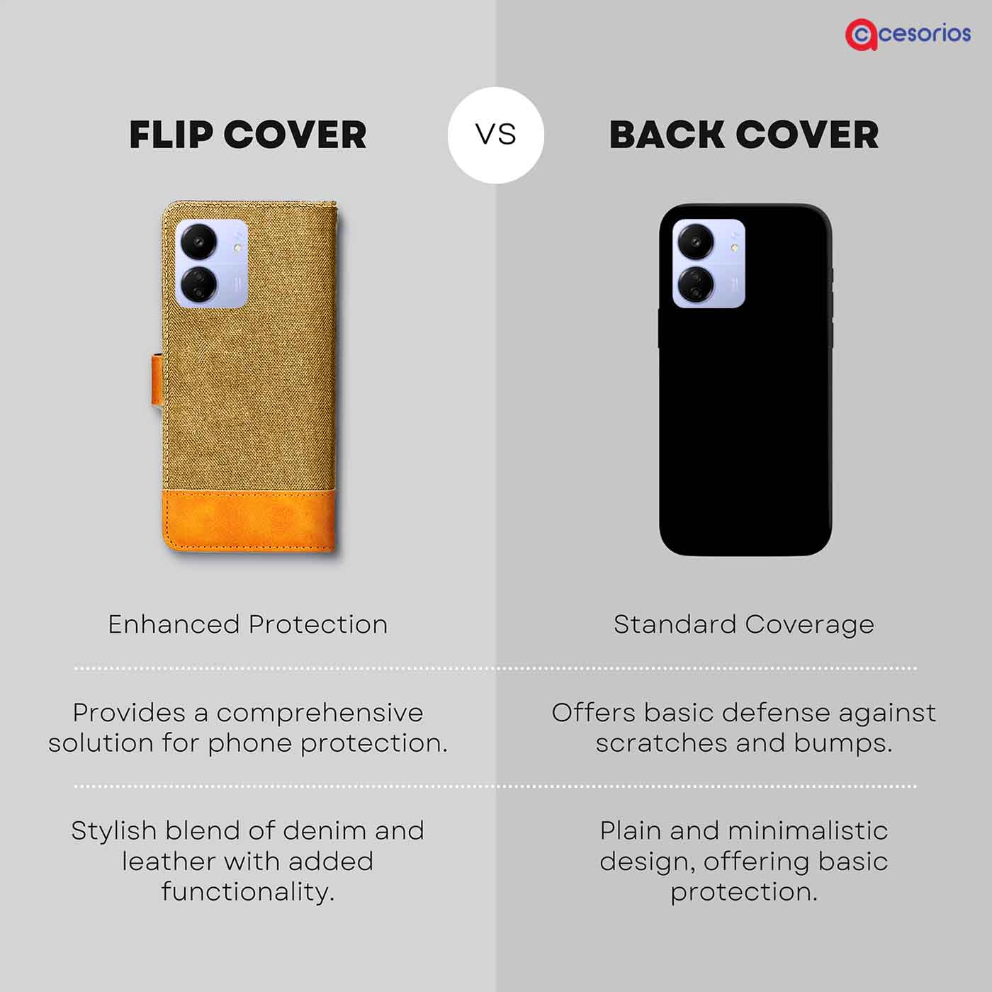Accesorios Poco C65 denim flip cover – Light Brown – Image 8 #color_light b