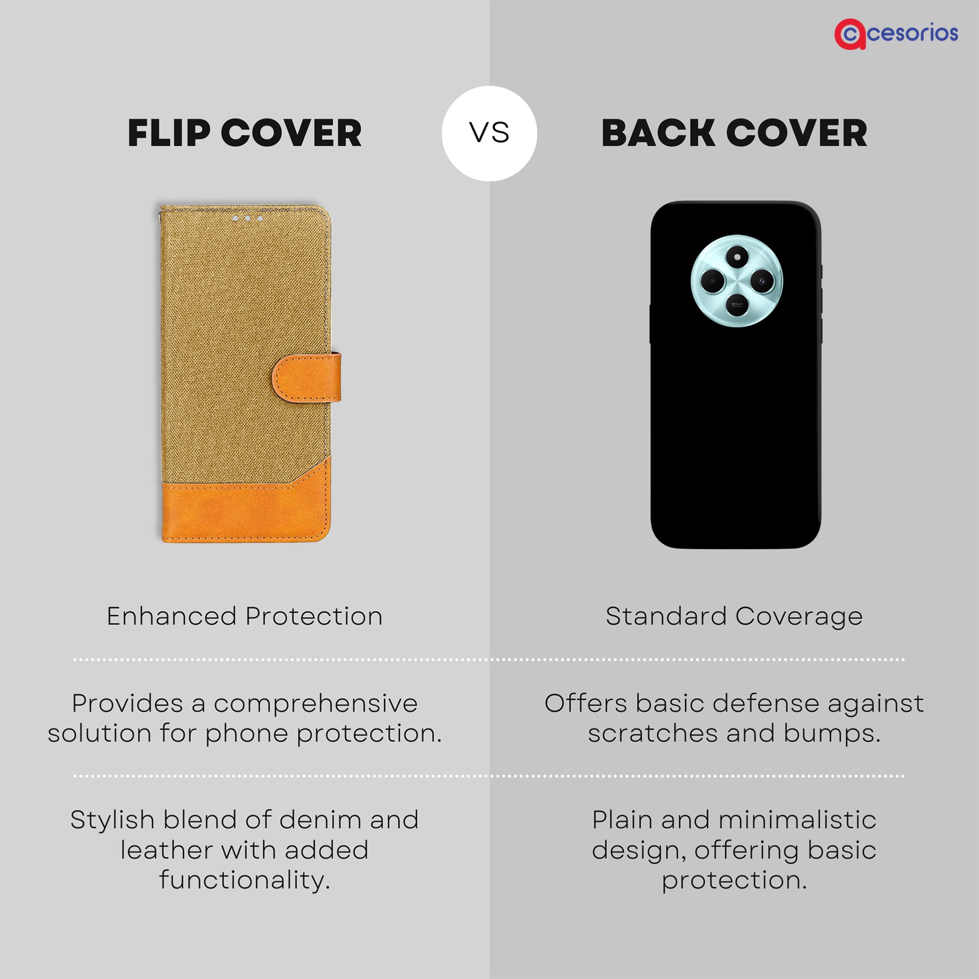 Accesorios Poco C75 5G denim flip cover – Light Brown – Image 8 #color_light brown