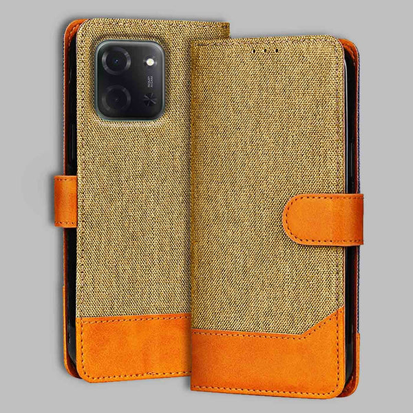 Redmi C85 5G Flip Cover — Denim, Camel Beige after a year of daily use