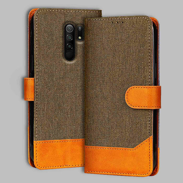 Poco M2 Flip Cover — Denim, Walnut Brown after a year of daily use