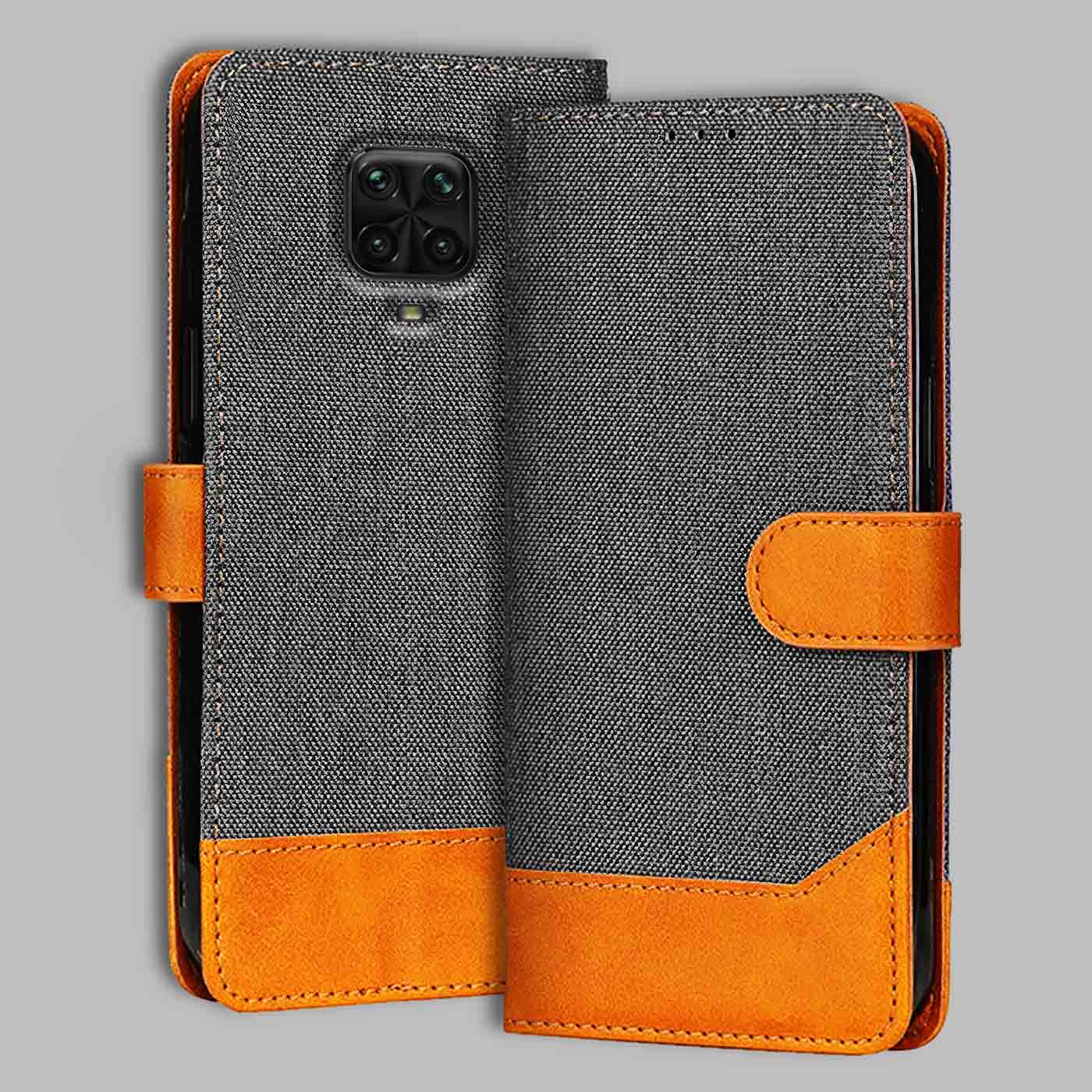 Accesorios Poco M2 Pro denim flip cover – Grey – Image 1 #color_