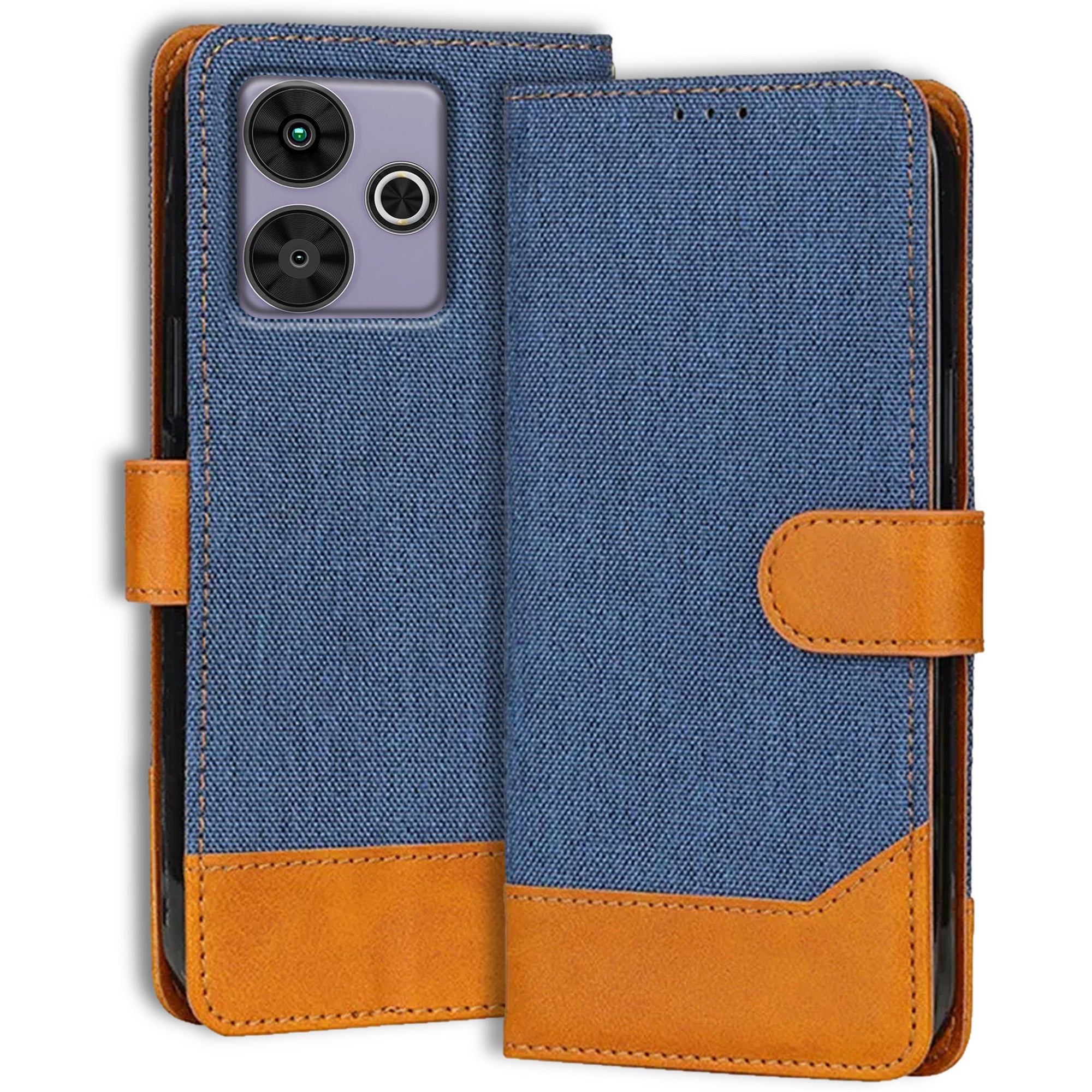 Accesorios Poco M6 Plus 5G denim flip cover – Blue – Image 1 #color_blue