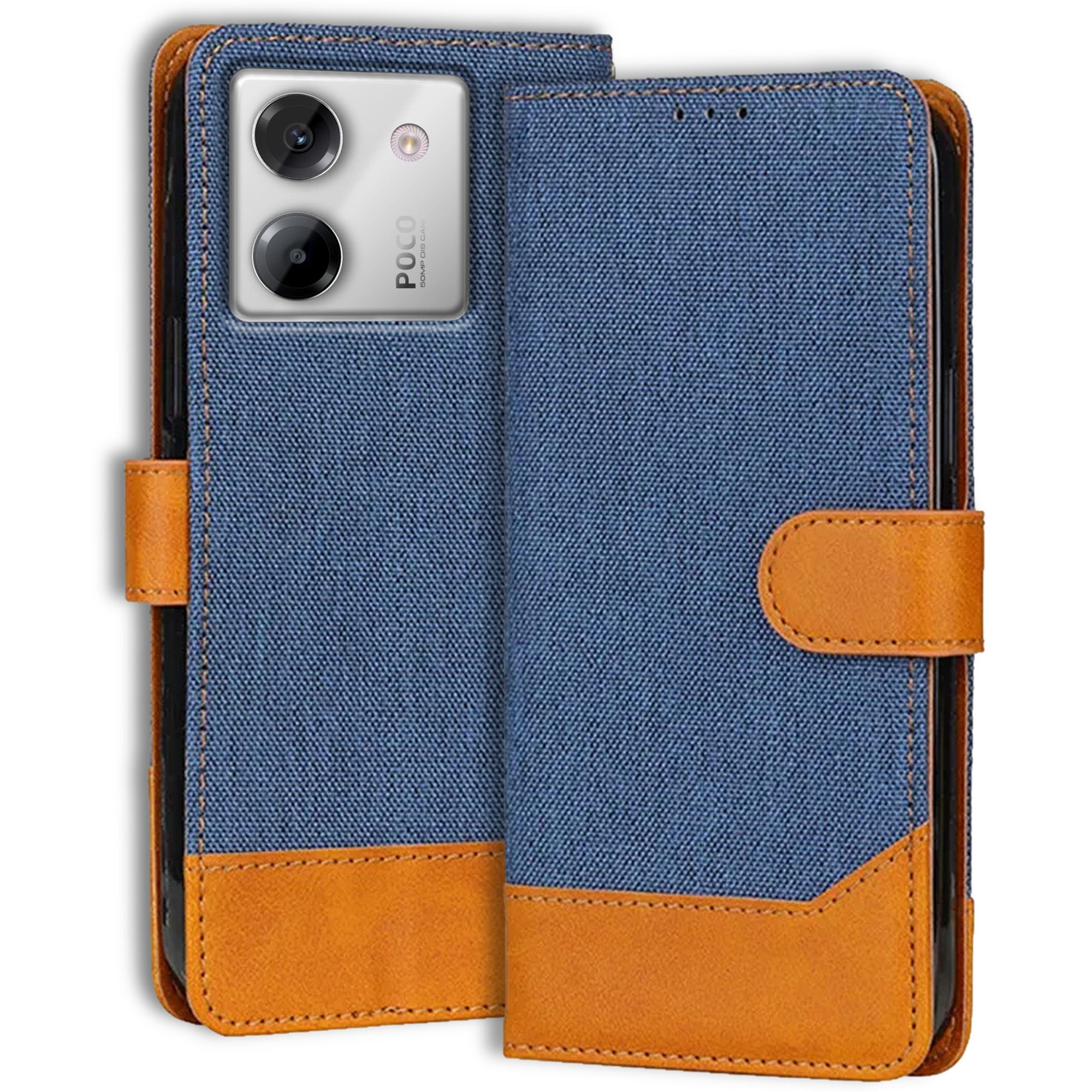 Accesorios Poco M7 Pro 5G denim flip cover – Blue – Image 1 #color_blue