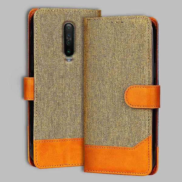 Poco X2 Flip Cover — Denim, Camel Beige after a year of daily use