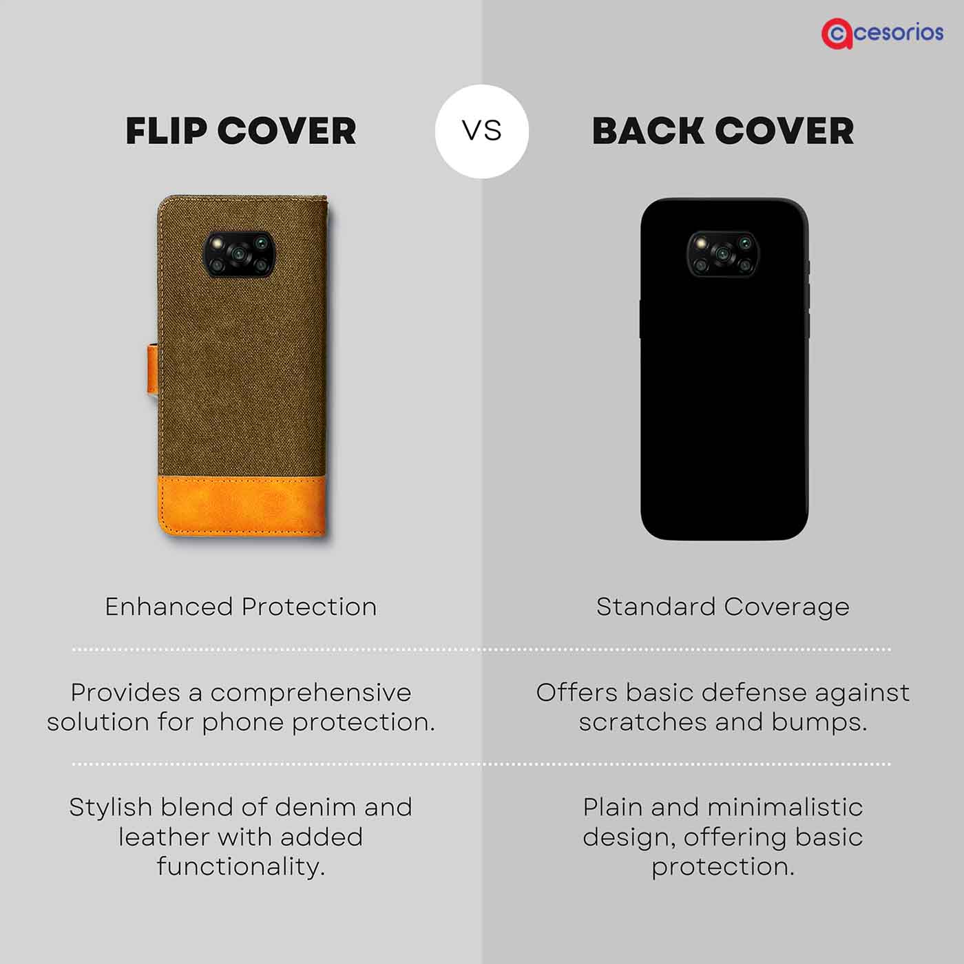 Accesorios Poco X3 Pro denim flip cover – Dark Brown – Image 8 #color_dark b