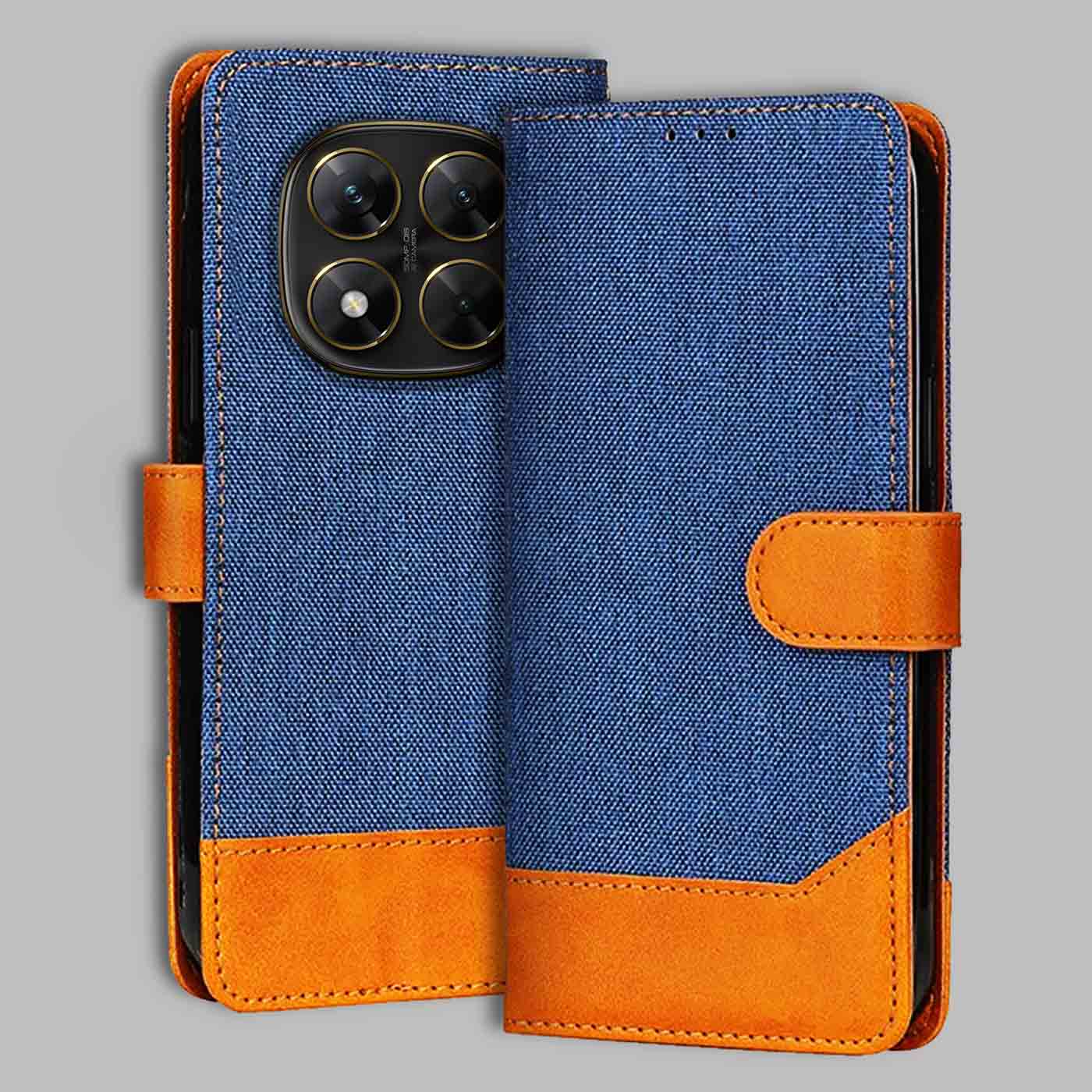 Accesorios Poco X7 5G denim flip cover – Blue – Image 1 #color_
