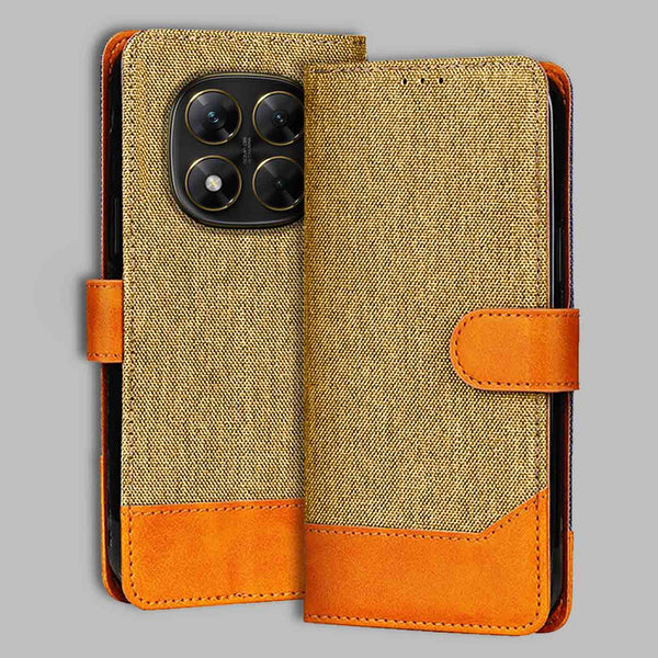 Poco X7 5G Flip Cover — Denim, Camel Beige after a year of daily use