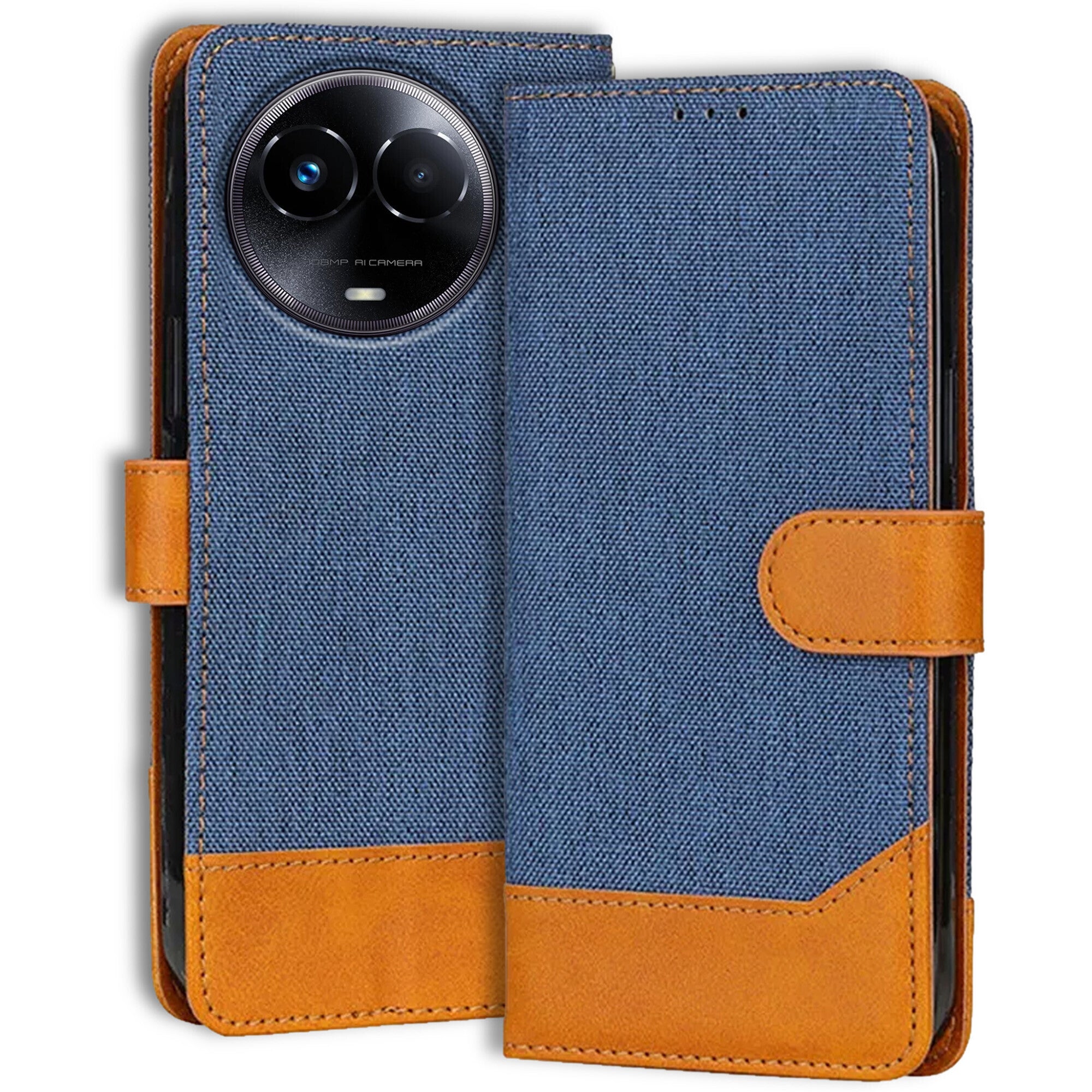Accesorios Realme 11 5G denim flip cover – Blue – Image 1 #color_blue