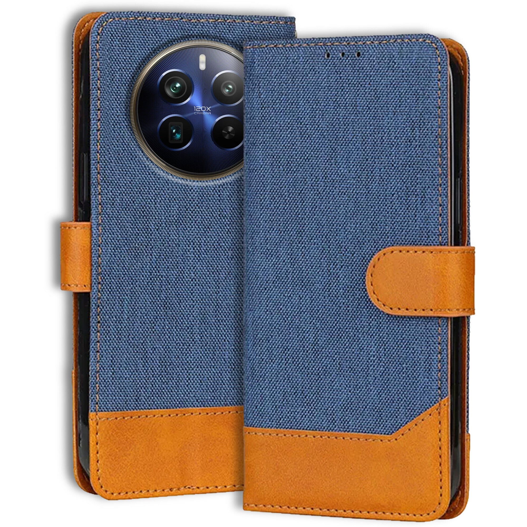 Accesorios Realme 12 Pro Plus 5G denim flip cover – Blue – Image 1 #color_blue