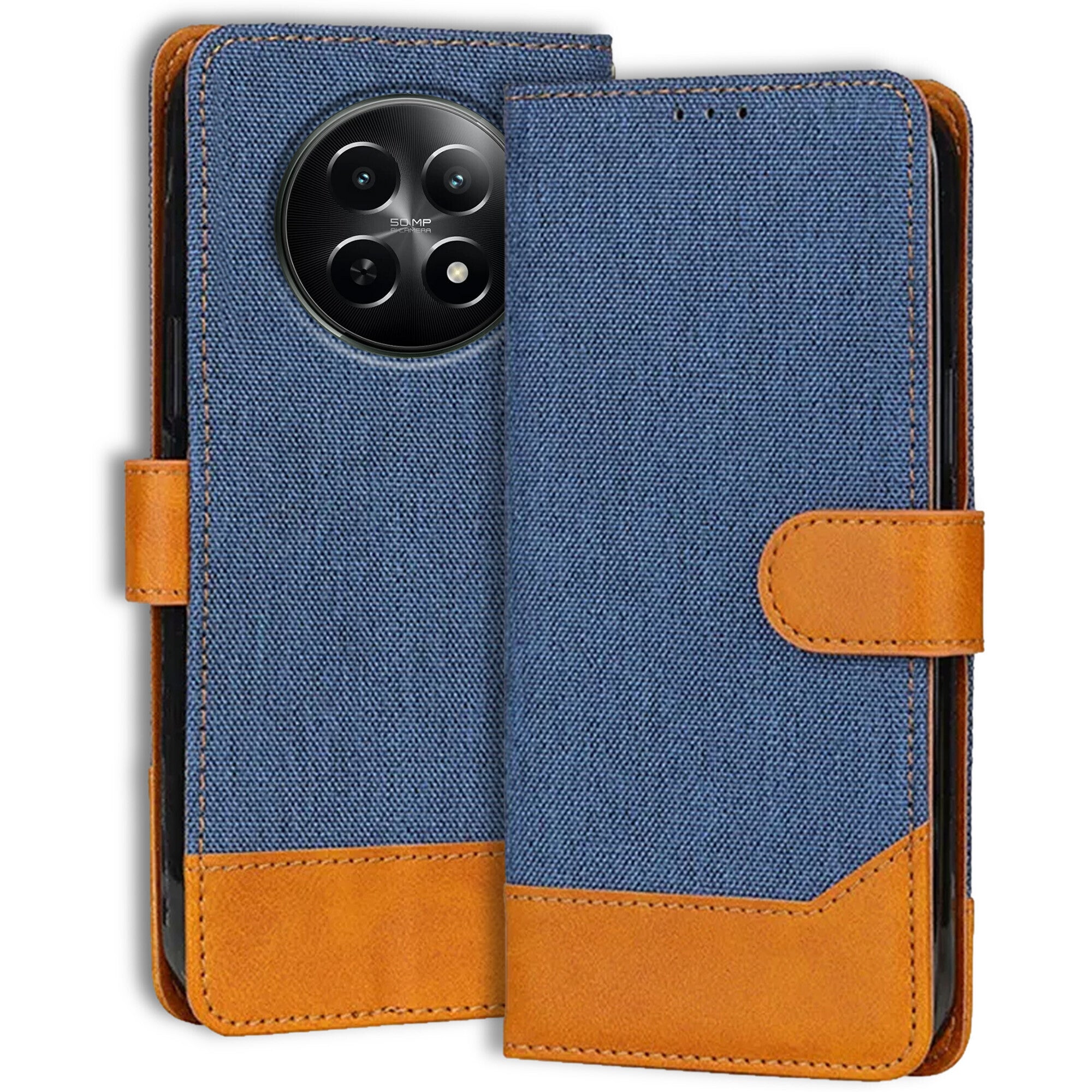 Accesorios Realme 12X denim flip cover – Blue – Image 1 #color_blue