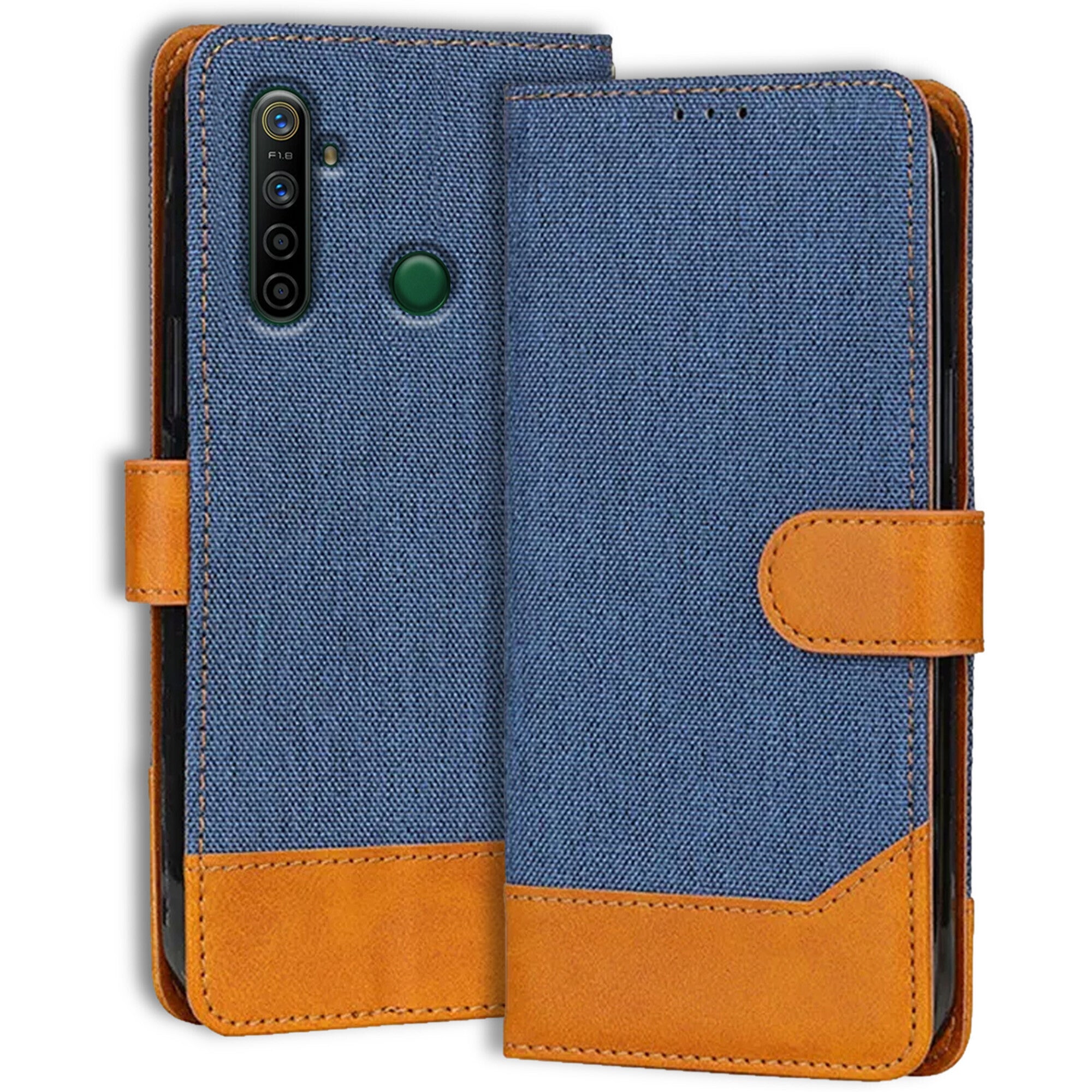Accesorios Realme 5I denim flip cover – Blue – Image 1 #color_blue