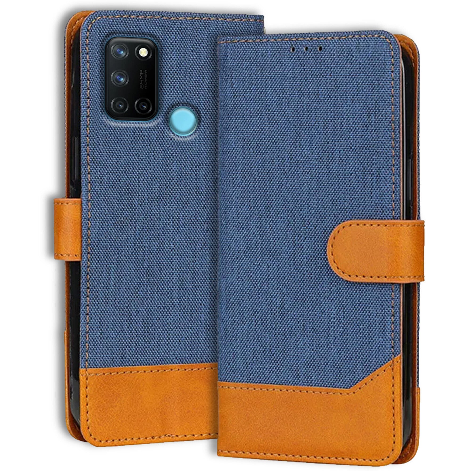 Accesorios Realme 7I denim flip cover – Blue – Image 1 #color_blue