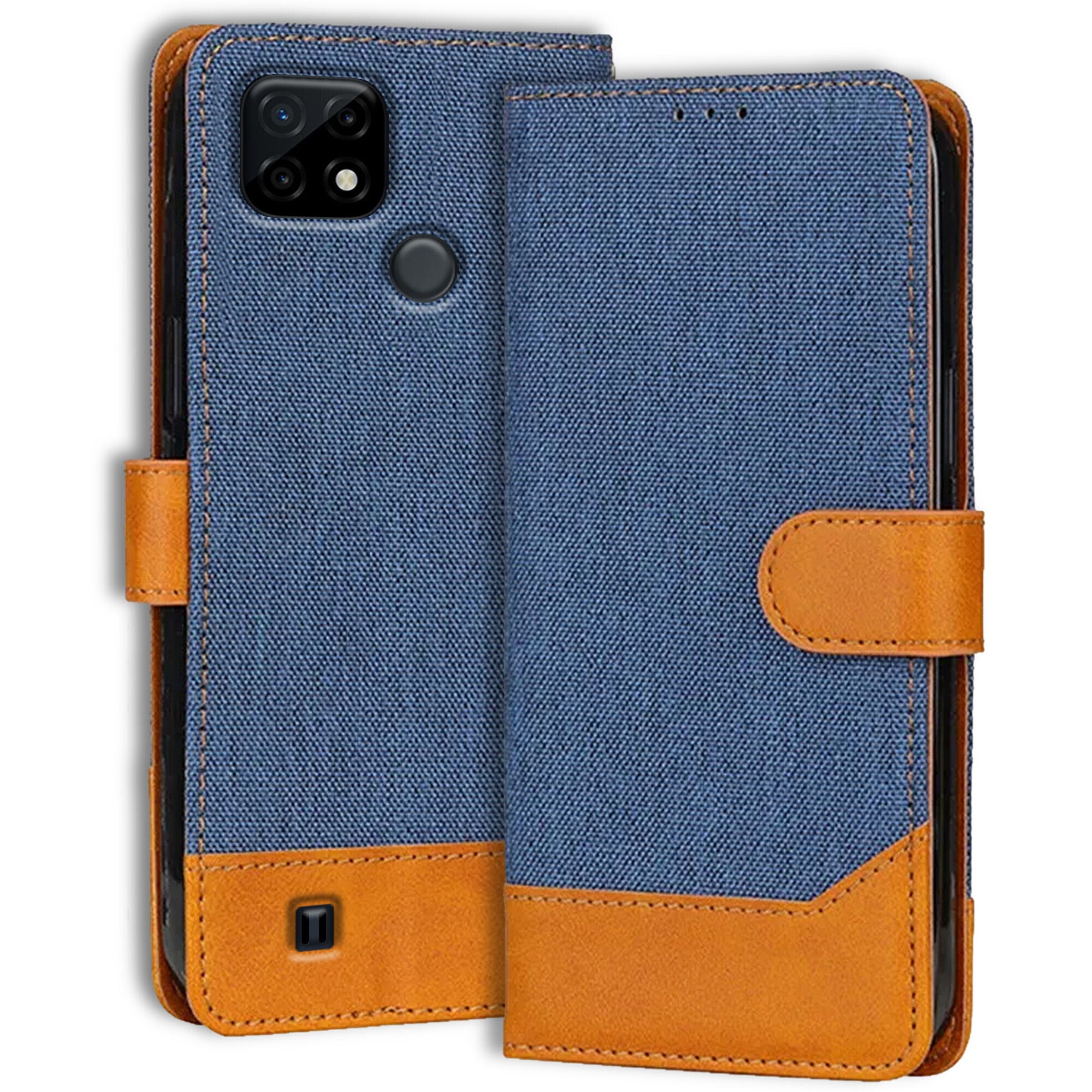 Accesorios Realme C21 denim flip cover – Blue – Image 1 #color_blue