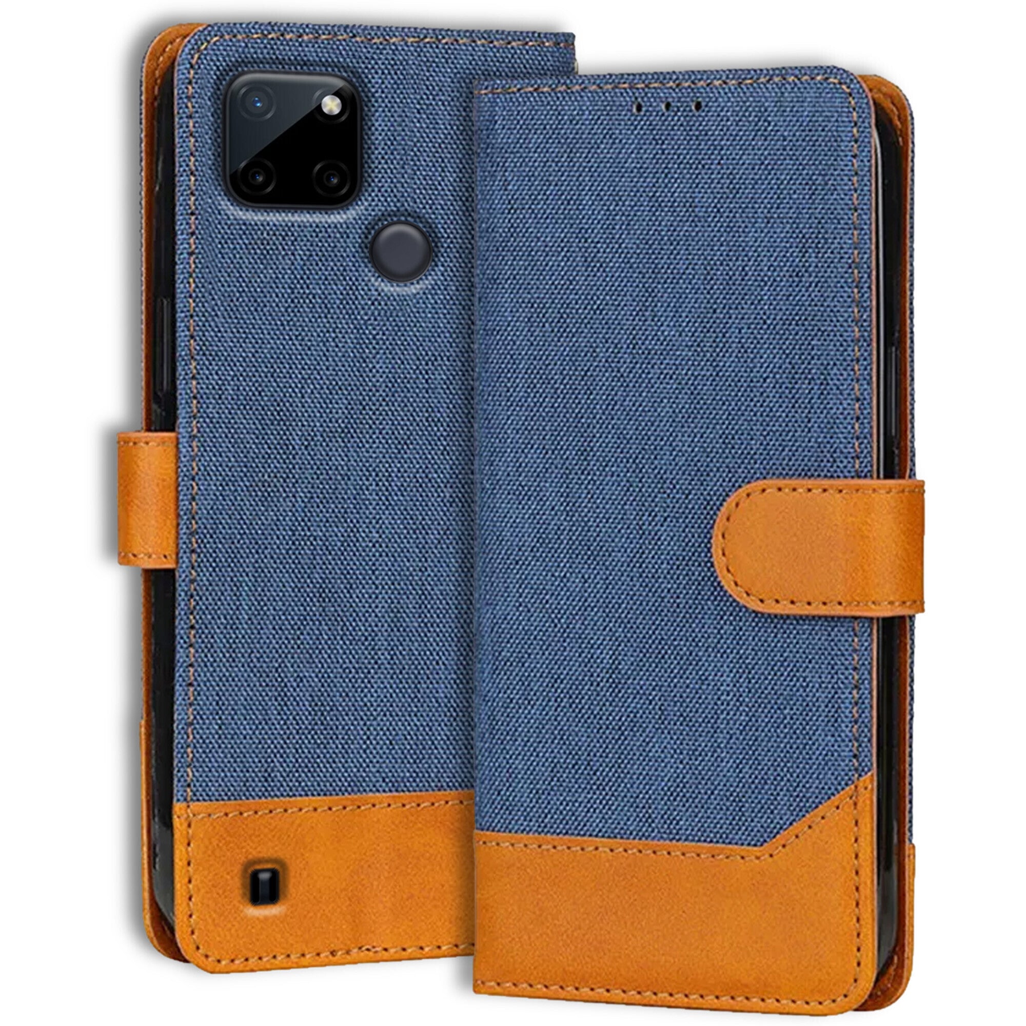 Accesorios Realme C21Y denim flip cover – Blue – Image 1 #color_blue